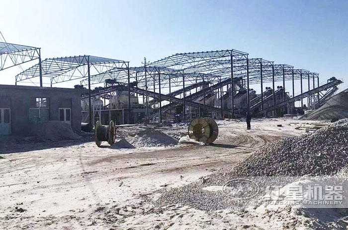 河北大型人工機制沙生產(chǎn)線現(xiàn)場